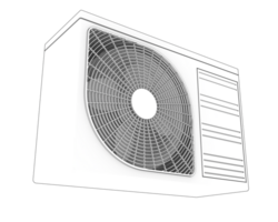 AC unit isolated on background. 3d rendering - illustration png