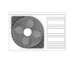 AC unit isolated on background. 3d rendering - illustration png