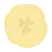 Banana slices illustration of various sizes and angles. vector