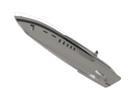 super yacht su sfondo. 3d interpretazione - illustrazione png