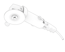 Angle grinder isolated on background. 3d rendering - illustration png
