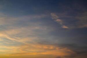 Clouds with warm light in the afternoon photo
