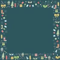 Frame with elements of Christmas holidays. vector