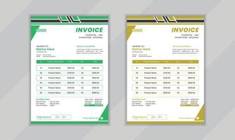 Modern creative professional vactor corporate invoice layout design template for business vector