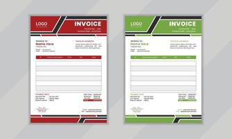Modern creative professional vactor corporate invoice layout design template for business vector