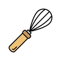 Whisk for mixing and whisking outline filled icon vector