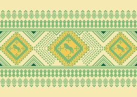 seamless pattern native geometric shape retro color fabric and carpet vector