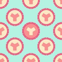 seamless pattern square star and circle modified shape pastel shades color vector
