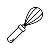 Whisk for mixing and whisking outline icon vector