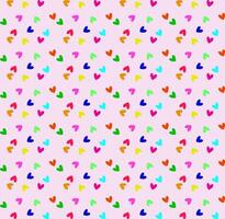 Seamless pattern in the form of small multi-colored hearts on a pink background vector