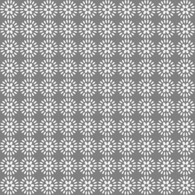 Seamless abstract floral pattern on gray background