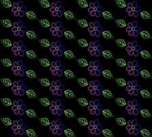 Beautiful seamless floral pattern on a black background vector