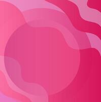 Pink background with geometric pattern in the form of wavy lines and circle vector