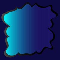 Original unusual frame for a portrait or inscription on a blue gradient background vector