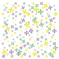 Shamrock or green clover leaves pattern background flat design illustration isolated on transparent background. St Patricks Day shamrock symbols decorative elements pattern. vector