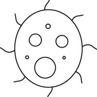 Simple line set of virus icons vector