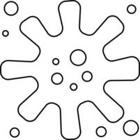 Simple line set of virus icons vector
