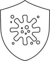 Simple line set of virus icons vector