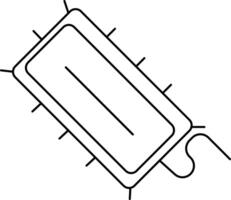 Simple line set of virus icons vector