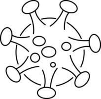 Simple line set of virus icons vector