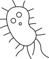 Simple line set of virus icons vector