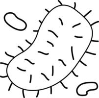 Simple line set of virus icons vector