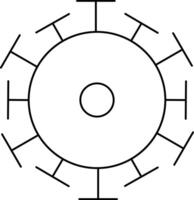 Simple line set of virus icons vector