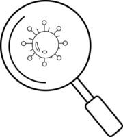 Simple line set of virus icons vector
