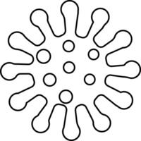 Simple line set of virus icons vector