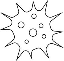 Simple line set of virus icons vector