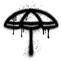 Spray Painted Graffiti umbrella icon Sprayed isolated with a white background.eps 10. vector