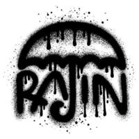 Spray Painted Graffiti umbrella icon Sprayed isolated with a white background.eps 10. vector