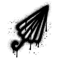 Spray Painted Graffiti umbrella icon Sprayed isolated with a white background.eps 10. vector
