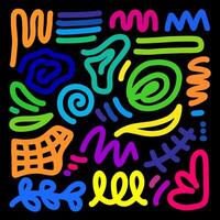 Decorative abstract with doodles of shapes. Abstract modern contemporary trendy illustration for design concept. vector