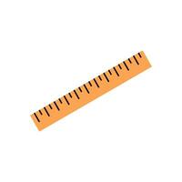 Measuring instrument, distance ruler, school geometry, maths, measurement metric item, stationery, measuring tape, school supplies, length measurement, object using ruler flat illustration. vector