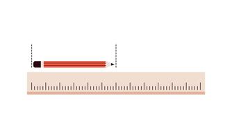 Measuring instrument, distance ruler, school geometry, maths, measurement metric item, stationery, measuring tape, school supplies, length measurement, object using ruler flat illustration. vector