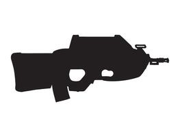F2000 assault rifle silhouette vector