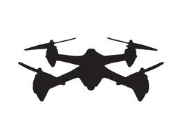 Drone silhouette on white background vector
