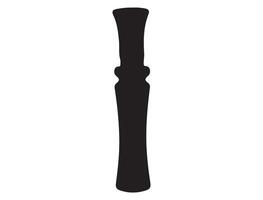 Duck call silhouette on white background vector