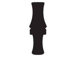Duck call silhouette on white background vector