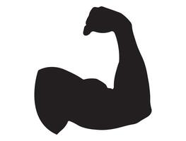 Muscle silhouette on white background vector