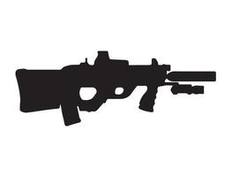 F2000 assault rifle silhouette vector