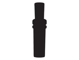 Duck call silhouette on white background vector