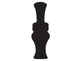 Duck call silhouette on white background vector