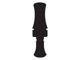 Duck call silhouette on white background vector