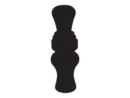 Duck call silhouette on white background vector