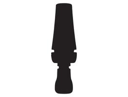 Duck call silhouette on white background vector