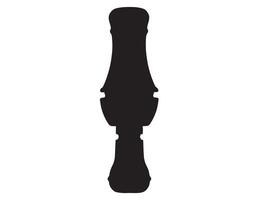 Duck call silhouette on white background vector