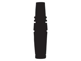 Duck call silhouette on white background vector