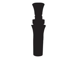 Duck call silhouette on white background vector